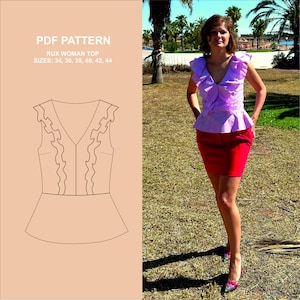 Patrón RUX Top Mujer PDF - con instrucciones de costura