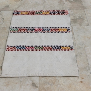 2x2 Small Of White Kilim Rug, Turkish Vintage Rug, Tiny Rug, Mini Rug, Bathroom Old Rug, Door Mat Rug, Handmade Boho Rug, Entryway Floor Rug