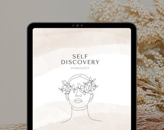 Unlock Your True Potential: Self Discovery Worksheet for Personal Growth and Empowerment / Digital or Printable Self Discovery Worksheet