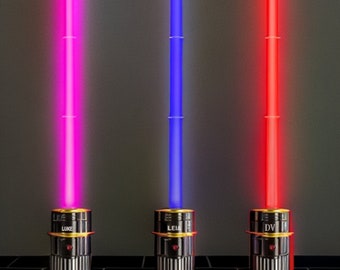 Personalized Star Wars Lightsaber Collapsible | Hand laser engraved | Halloween gift | Cosplay | gifts for kids | Light Side vs Dark Side