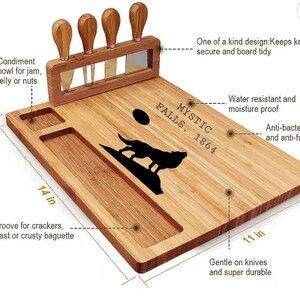MYSTIC FALLS Custom Charcuterie board Housewarming Wedding Realtor cadeau