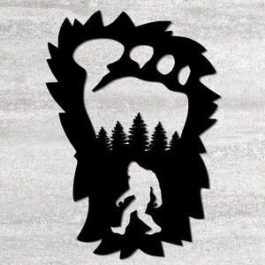 Big Foot wall decor, laser cut file, SVG format, INSTANT DOWNLOAD