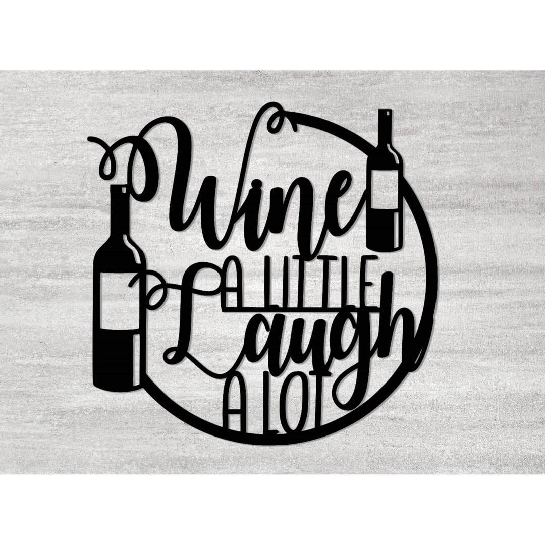 Wine Bottle Wall Decor Laser Cut File for 3mm Wood, Available in SVG ...