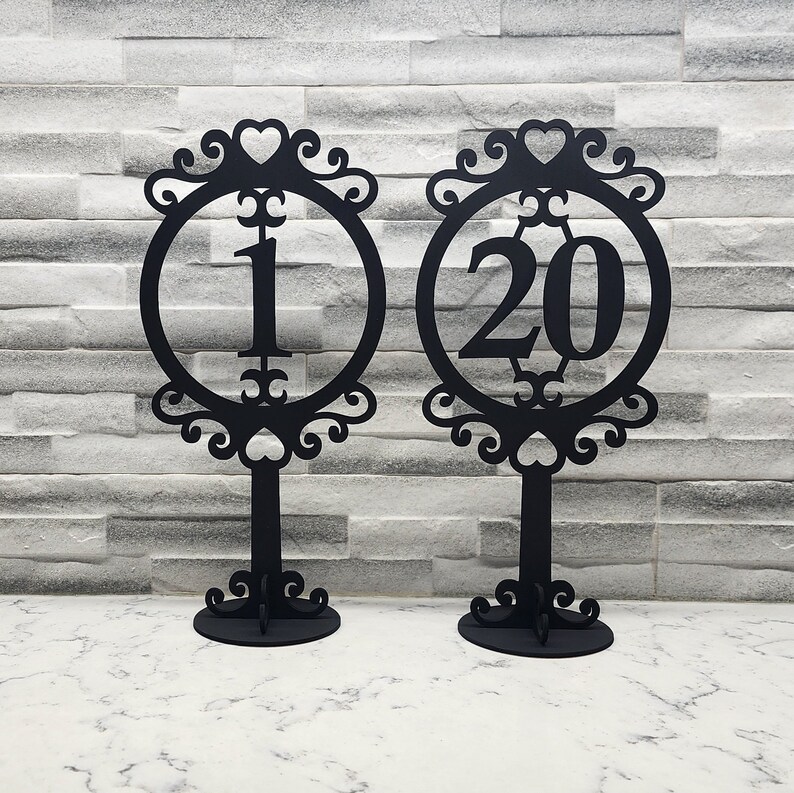 Victorian Wedding Table Numbers, #1 Through #20, Laser Cut File for 3mm ...