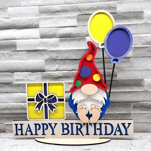 Happy Birthday table centerpiece laser cut file for 3mm wood,  available in SVG format, other formats available upon request
