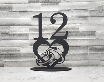 Wedding Table Numbers, #1 through #20, laser cut file, compatible with Cricut, SVG instant download