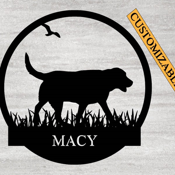 Customizable LABRADOR wall decoration, instant download, available in SVG format.