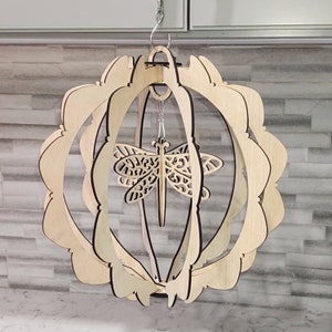 Dragonfly wind spinner, laser cut file for 3mm wood, SVG instant download
