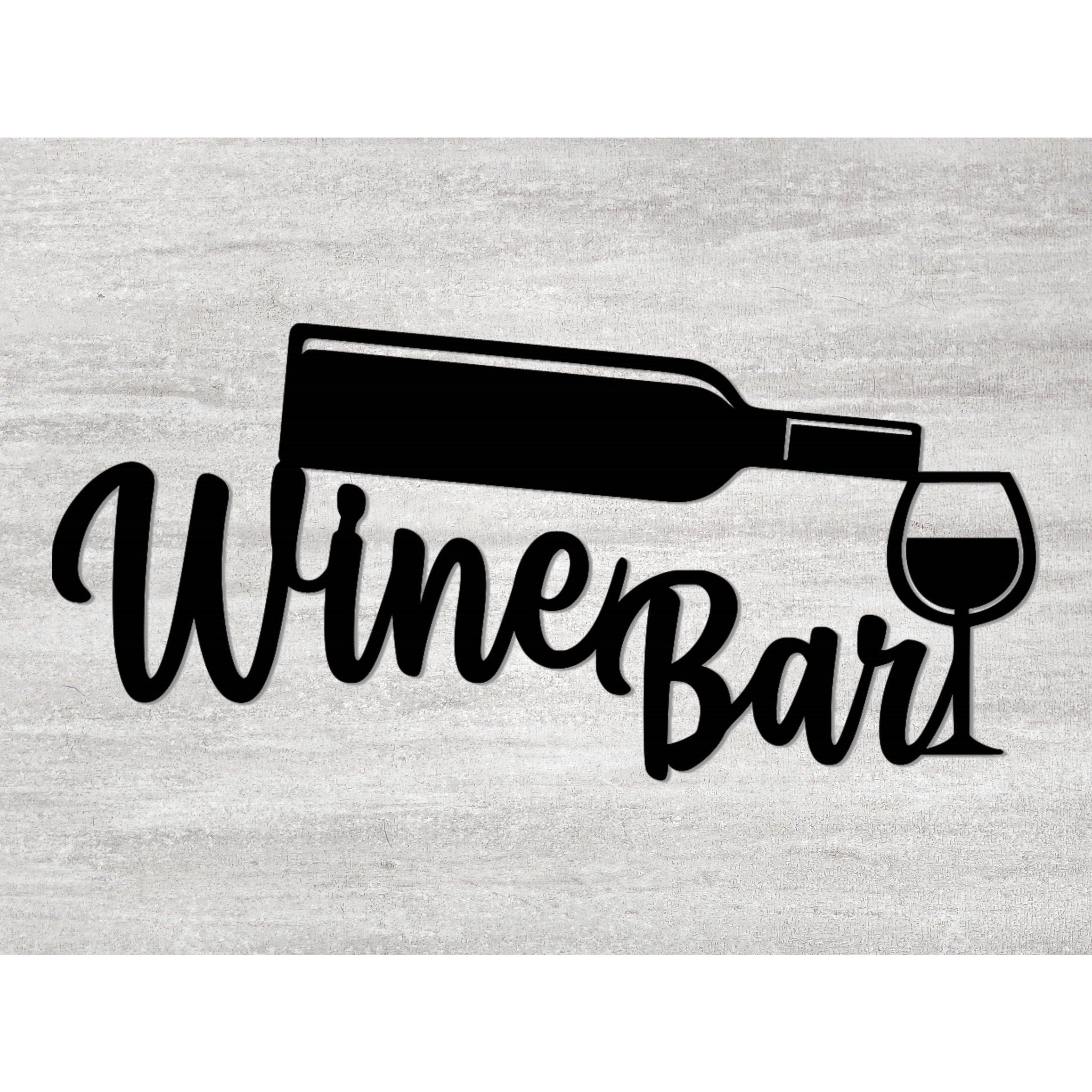 Wine Bottle Wall Decor Laser Cut File for 3mm Wood, Available in SVG ...