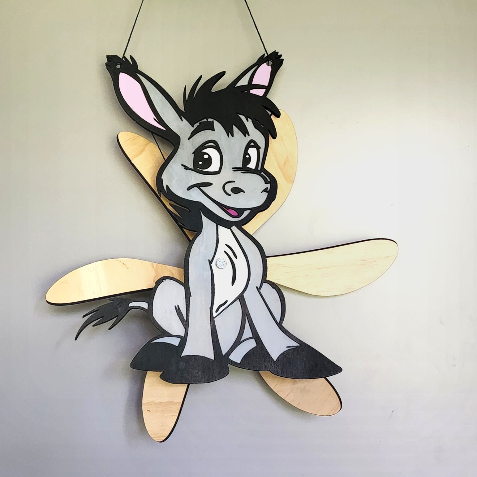 Donkey wind spinner, laser cut file for 3mm wood, SVG instant download