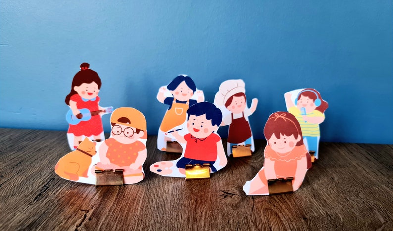 Paper Miniature Doll House Quiet Book, Dramatic Pretend Play, Cut & Glue Pop Up Book, Waldorf Montessori DIY Activity, Preschool Kid Craft image 5