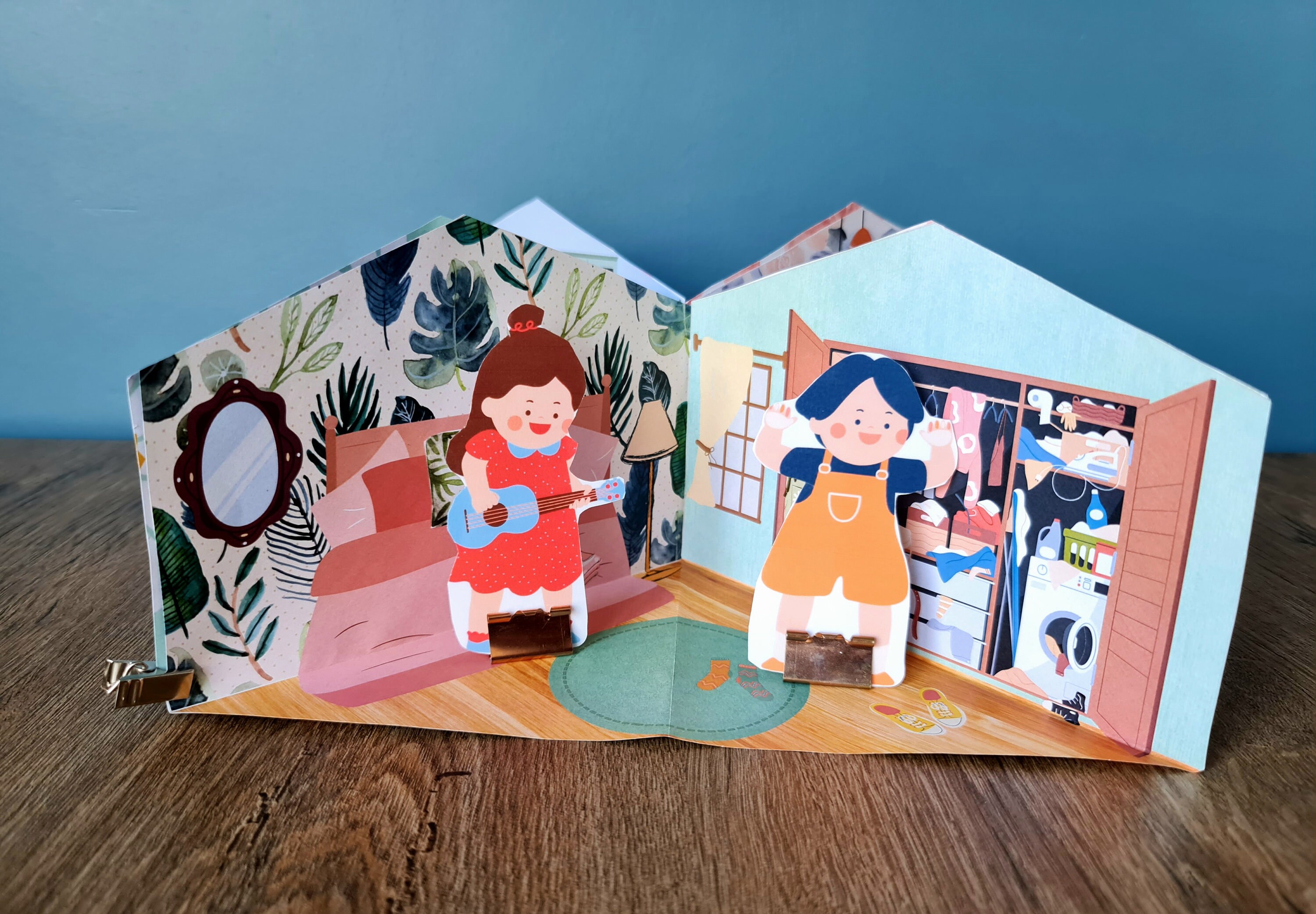 Paper Miniature Doll House Quiet Book, Dramatic Pretend Play, Cut ...
