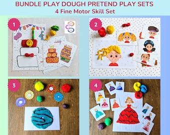 Bundle Play Dough Pretend Play Set, Princess Dress Up Play Dough Mat, Fine Motor Skill, Montessori Preschool Activity, Game for Girl PDF
