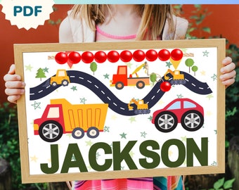 Personalized Name Sign Puzzle Busy Board, Custom Unique Toddler DIY Gift for Kids, Fidget Sensory Activity Board, Educational Montessori Toy