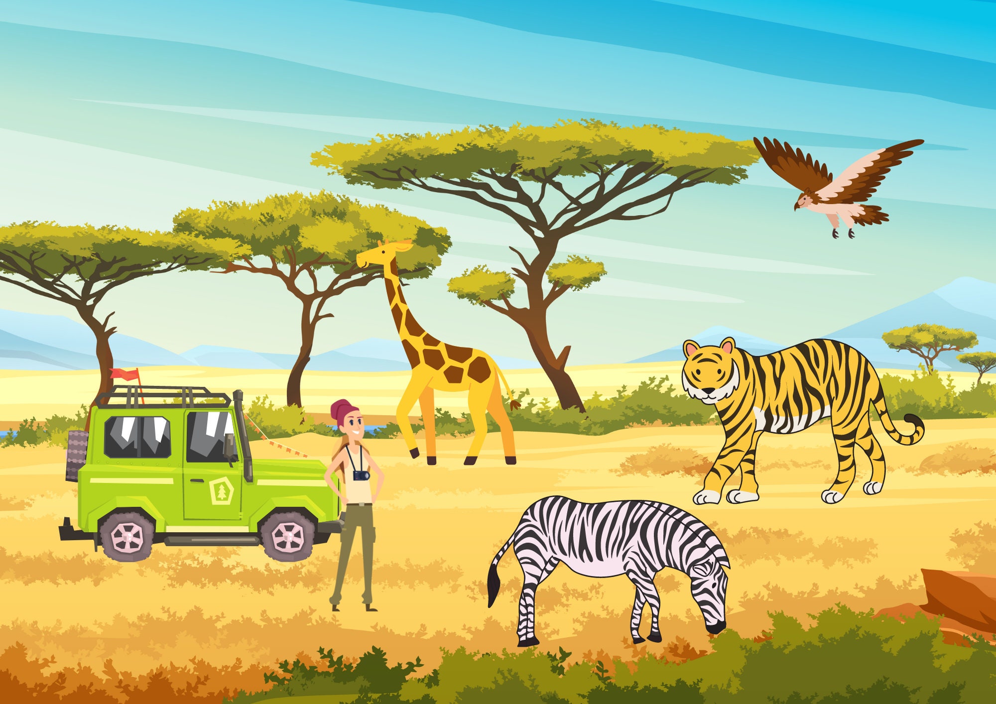 Safari Animal Cut and Glue Kid Paper Craft, Waldorf Game, Quiet ...