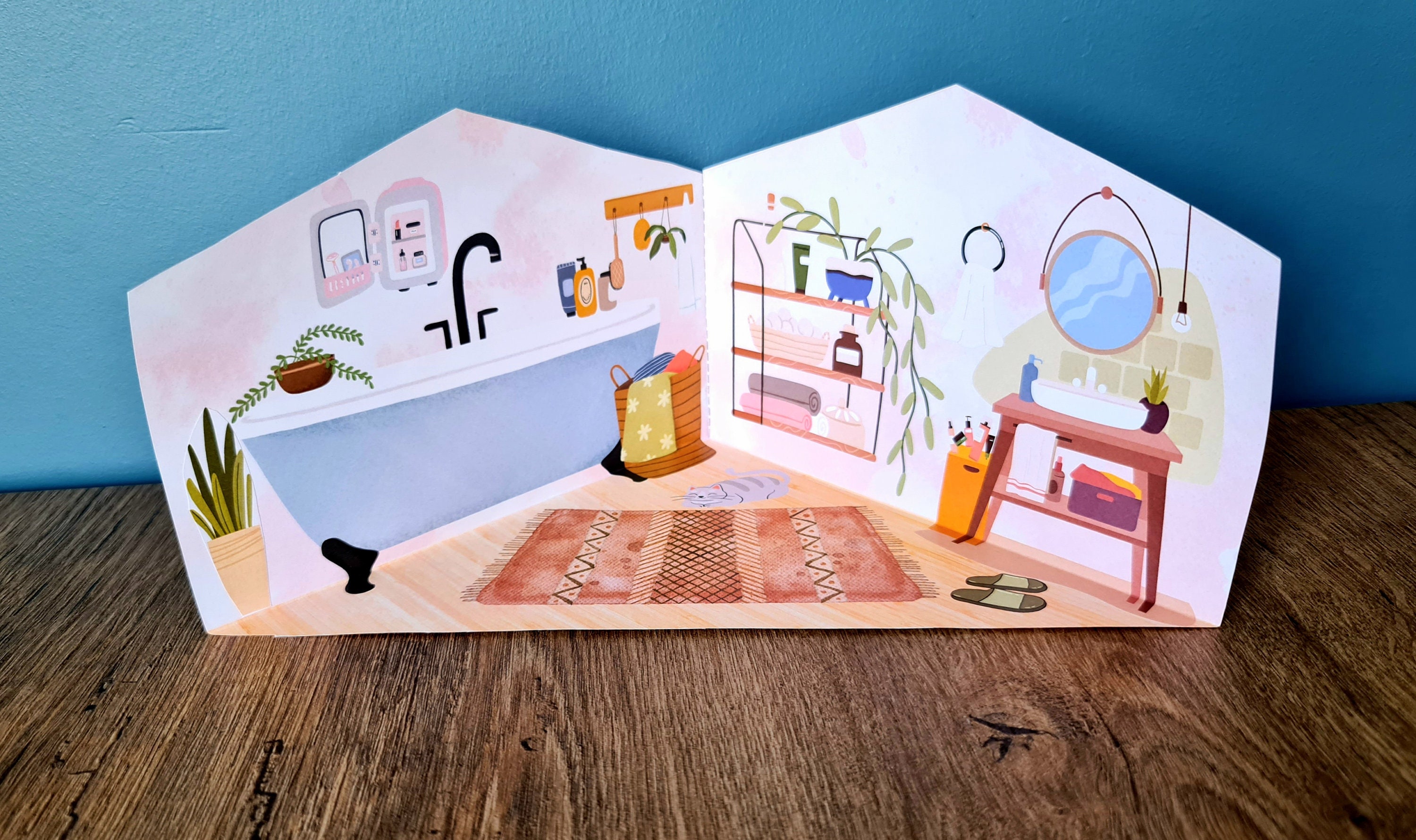 Paper Miniature Doll House Quiet Book, Dramatic Pretend Play, Cut ...