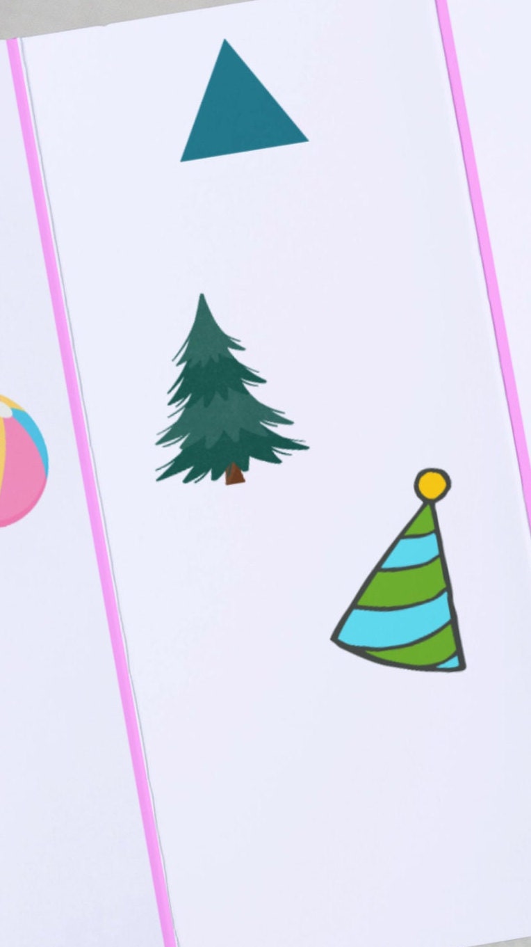 Learning Shapes Quiet Book Page, Shape Matching Sorting Activity, Cut ...