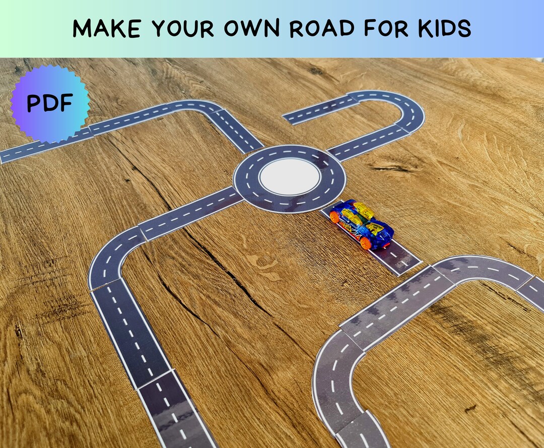 Printable Road Puzzle Board Game, Make Your Own Road, Educational Kids Toy, Educational Print ...