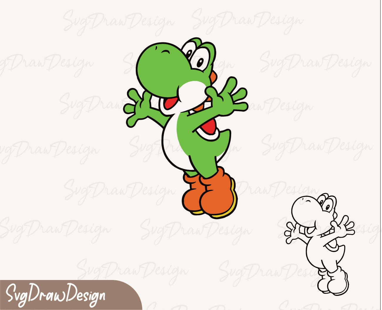 Super Mario Yoshi Luigi SVG - Free Download - Layered Mario Characters –  8SVG