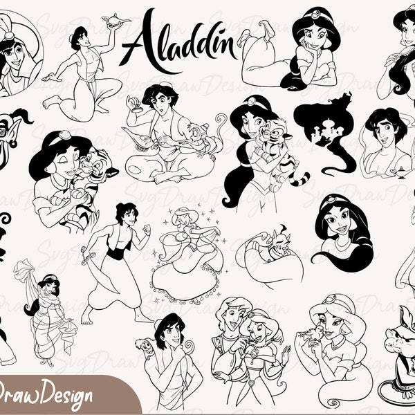 Aladdin bundle svg, png Winter cut shirt files for cricut silhouette