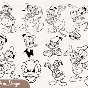 Donald Duck bundle svg, shirt files for cricut and silhouette