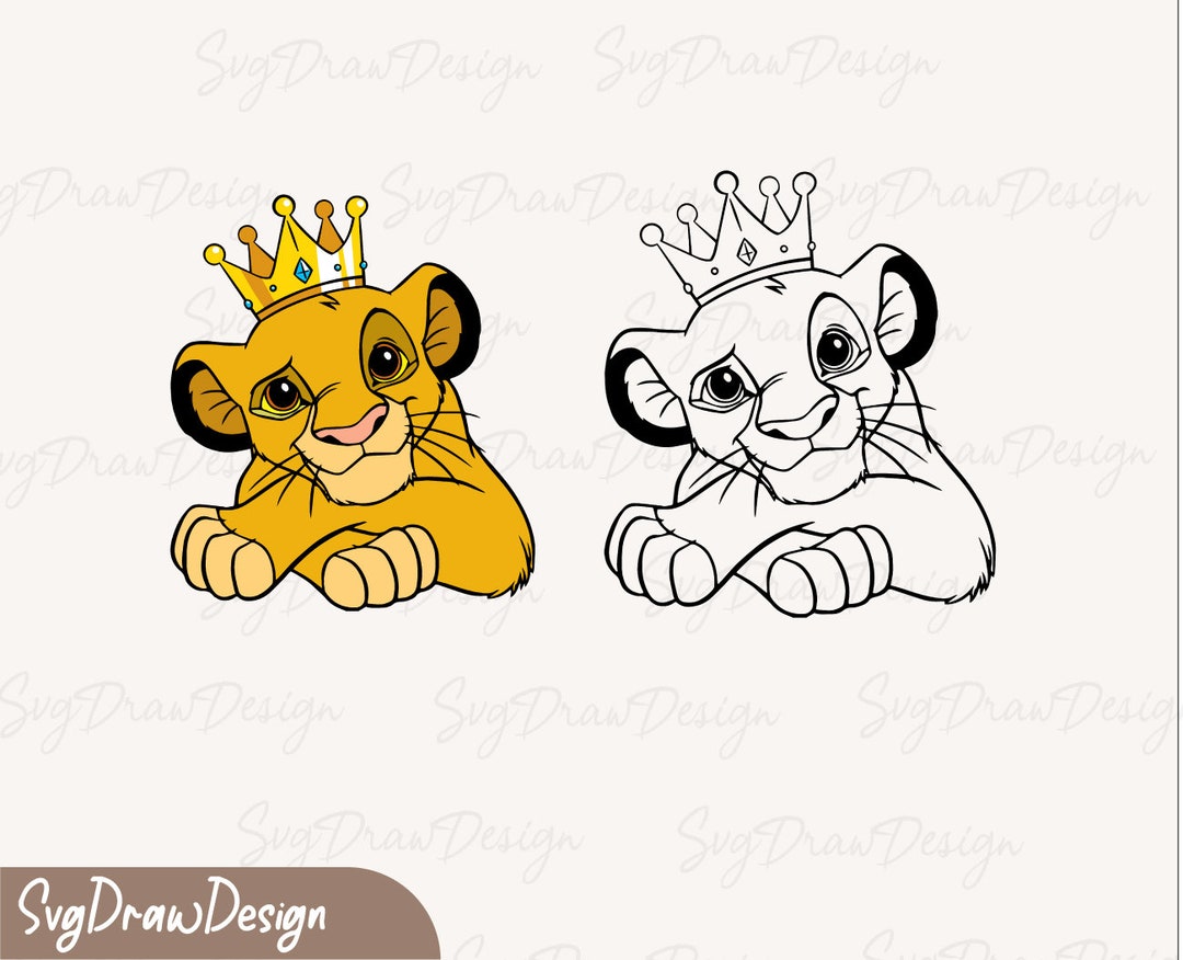 Lion King Simba Svg Clipart, Png Animal Kingdom Svg Cut Shirt Files for