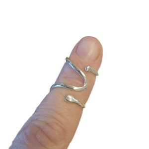 Arthritis Finger Splint for Bending Sideways Lateral Deviation, 925 Sterling Silver, brass or copper ring for Ehlers Danlos Syndrome, EDS