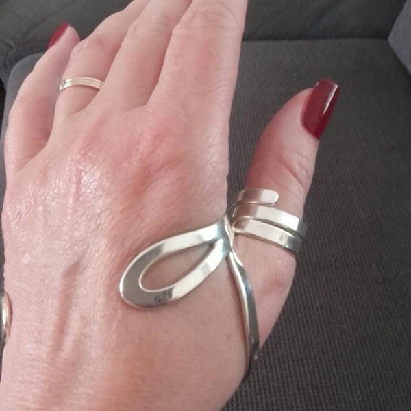 Duimspalk 925 zilveren ring, MCP hyperextensie spalk, artritis ringen, trigger spalk ring, verstelbare artritis ring, EDS spalk ring