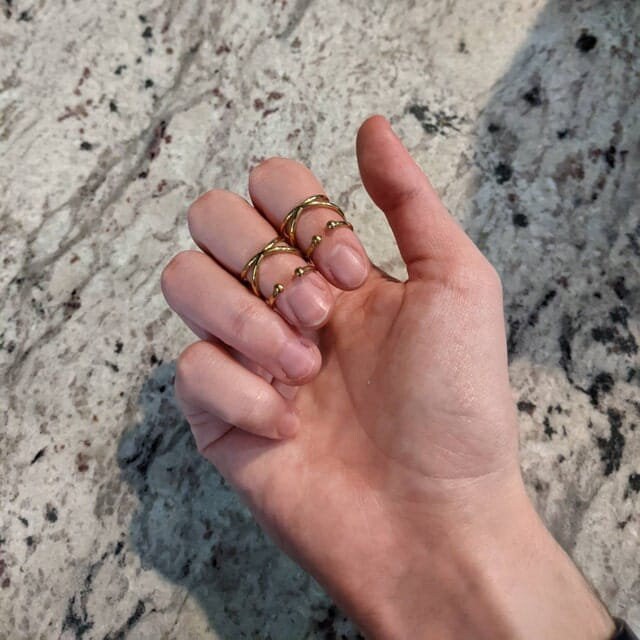 Silver Arthritis Splint Ring, Lateral Deviation Support, EDS Ring