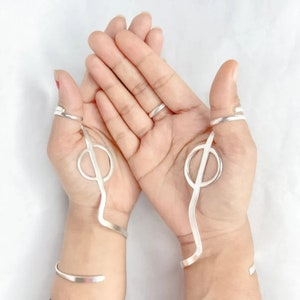 Sterling Silver Thumb Splint Ring: Adjustable Arthritis Support