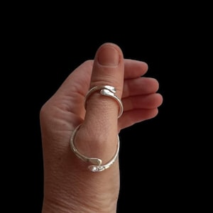 925 Silver Thumb Splint Ring: Adjustable Arthritis Support