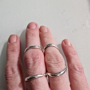 Adjustable Sterling Silver Finger Splint Ring for EDS