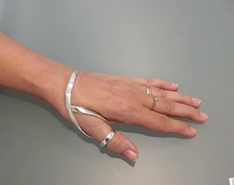 Sterling Silver Thumb Splint Ring: Adjustable Arthritis Support