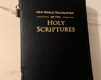 New World Translation Bible Cover, Black with Gold Title, Jehovah’s Witness, Pioneer Gifts