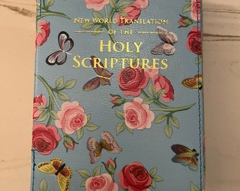 SOPHIA BUTTERFLY COVER, Sky Blue New World Translation Bible Cover, Jehovah’s Witness Gifts