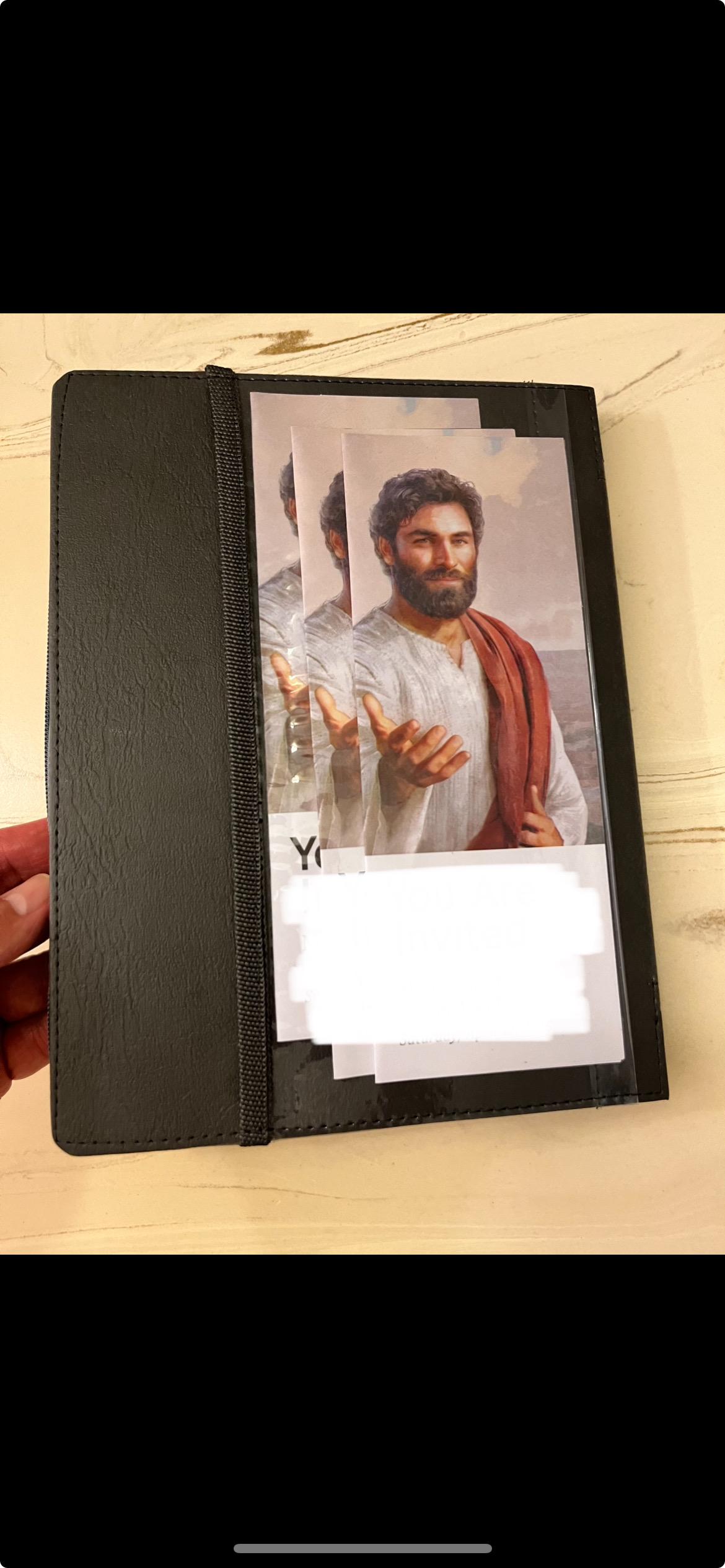 MAGAZINE & TRACT FOLDER, Gray, for Memorial Invitations, Jehovah’s Witnesses