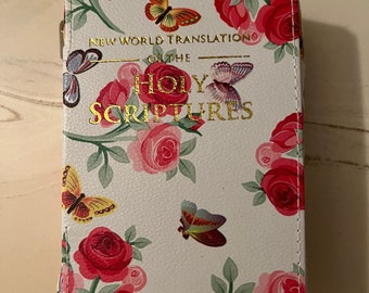 POCKET New World Translation BIBLE COVER, Sophia Vanilla Butterfly, Jehovah’s Witness Gifts, jw.org