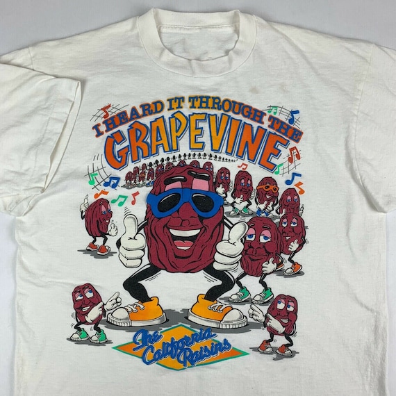 New Vi the California Raisins Men Short Sleeve Black T-shirt Size