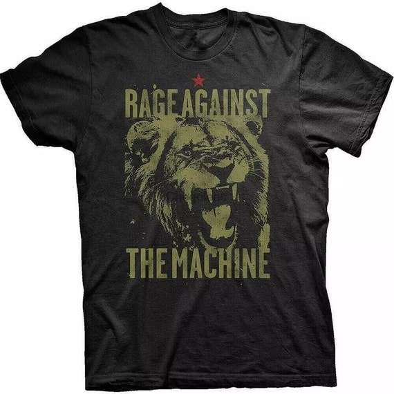 New Lion Rage Against the Machine Black T-shirt Size S-4X