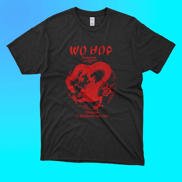 New WO HOP RESTAURANT Chinatown Mott Short Sleeve black T-Shirt Size S-4X Casual Cool Classic Men