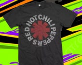 New Red Hot Chili Peppers Vintage Logo Short Sleeve Black T-shirt