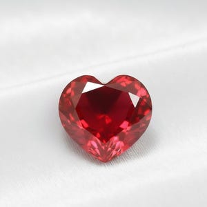 Ruby Heart Gemstone, Pigeon Blood Red, July Birthstone For Making Jewelry.