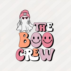 The Boo Crew Svg | Halloween Shirt svg | Cute Ghost svg | Svg | Png | Dxf | Eps