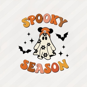 Spooky Season Svg  | Retro Halloween Svg | Cute Ghost Svg | Svg | Png | Dxf | Eps