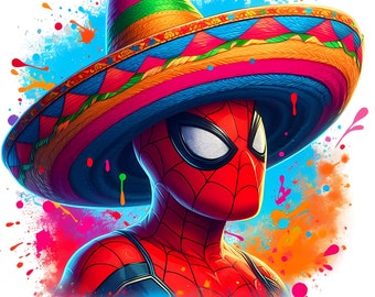 Spiderman Splash and Watercolor Png Sublimation, Superhero Movie Png, Superhero Watercolor Design Png, Tshirt Design Png