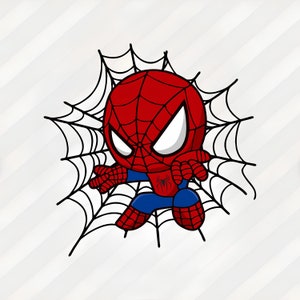 Bébé Spiderman, Spiderman, Toile D'araignée, Svg, Png, Dxf, Eps