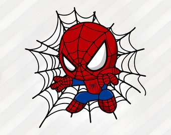 Bebé Spiderman, Spiderman, Telaraña de Spiderman, SVG, PNG, DXF, EPS