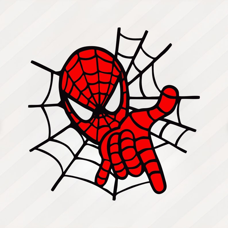 Spiderman Face svg, Spiderman Decoration, Spiderman Face Silhouette, Cutting Files Cricut, Svg, Png, Dxf, Eps image 1