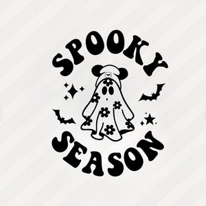 Spooky Season Svg  | Retro Halloween Svg | Cute Ghost Svg | Svg | Png | Dxf | Eps