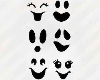 Ghost Face Bundle Cricut | Fun Halloween Digital Print Design | Svg | Png | Dxf | Eps